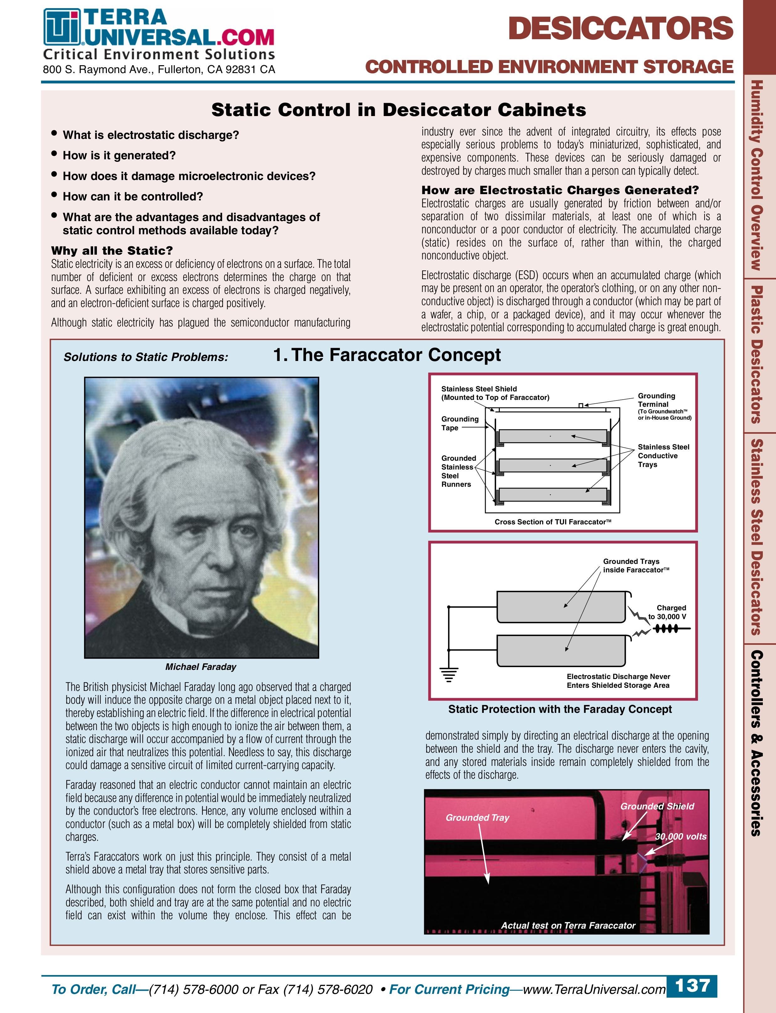 Faraccator Desiccators – Quick Reference Guide, Page 1