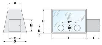 Series 500 Glove Box Dimensional Illustration