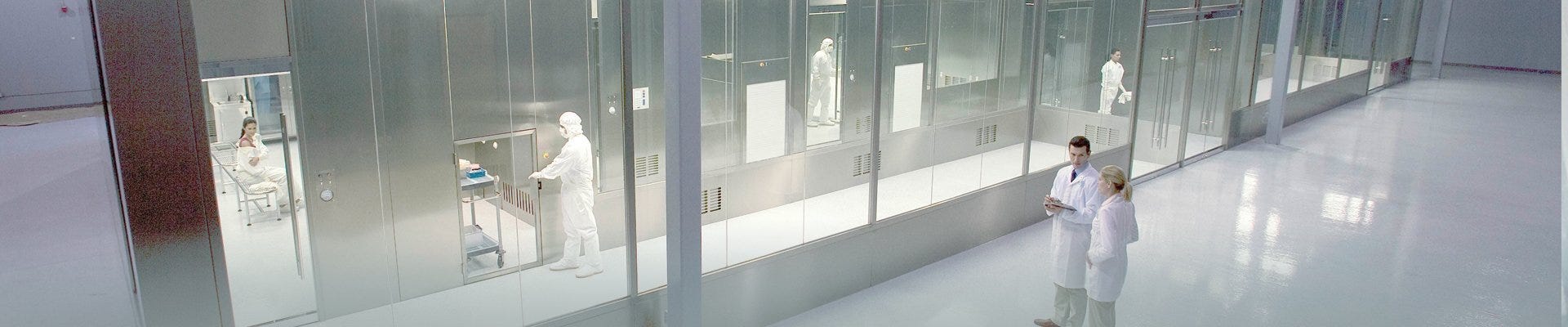 Double-wall modular steel cleanrooms are ideal for bio/pharmaceutical applications that require an easy-clean, aseptic environment