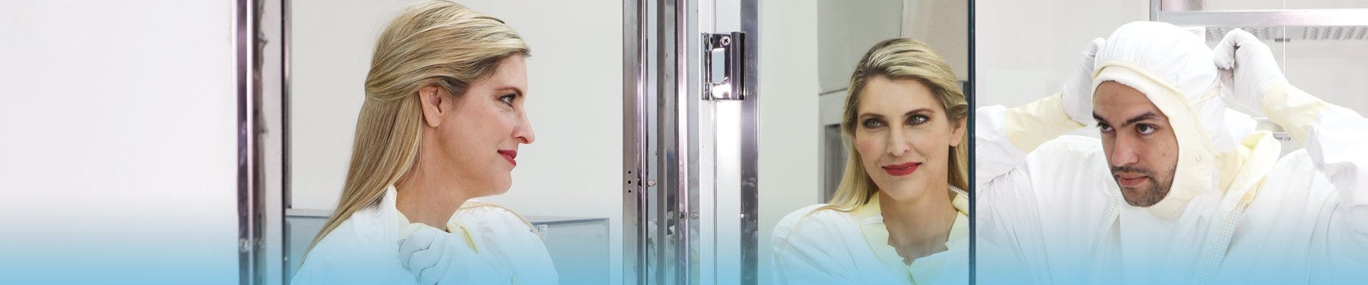 Cleanroom mirrors are space saving, great for meeting gowning protocol