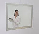 Window; Single-Sided, Frameless, Fire-Rated Glass, 47''W x 36''H, Flush-Mount, for BioSafe FRP/CPVC Cleanroom