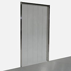 pre-hung strip curtain door with stainless steel frame and anti-static PVC strip curtains