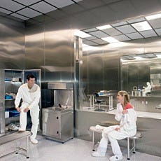 Stainless Steel Cleanroom Gowning Area