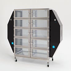 HEPA filtered curing and drying cabinet for contamination sensitive parts