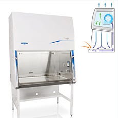 Labconco Class II A2 Biosafety Cabinet with Airflow Diagram