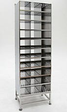Gowning Room Tall Bootie Storage Cabinet With Perforated Shelves
