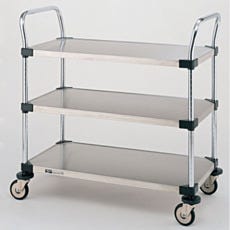 InterMetro 3-Shelf MW 200 Stainless Steel Utility Cart