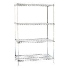 Image of two of Olympic's chromate wire shelving