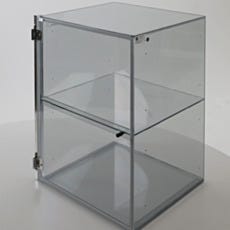 2-chamber cabinet for lab storage in SDPVC with single door