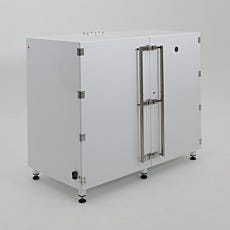 2-door drum storage desiccator cabinet in powder coated steel with hygrometer
