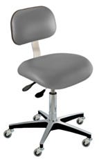 BioFit Upholstered Desk High Pebble Vinyl Chair With Conclave Backrest Shown Without Foot Ring