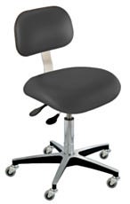 BioFit Upholstered Desk High Black Vinyl Chair With Conclave Backrest