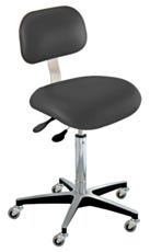 BioFit Upholstered Bench High Black Vinyl Chair With Conclave Backrest