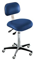 BioFit Upholstered Bench High Blue Vinyl Chair With Conclave Backrest