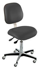 BioFit Upholstered Desk High Black Vinyl Chair With Ergonomic Backrest
