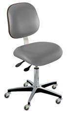BioFit Upholstered Desk High Pebble Vinyl Chair With Ergonomic Backrest