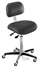 BioFit Static Control Bench High Black Vinyl Chair ESD Safe Casters With Conclave Backrest