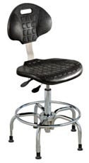 BioFit Urethane Chair Tubular Leg Base With Standard Glides And Fixed Foot Ring