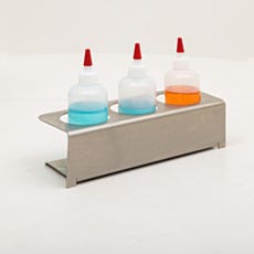 Cleanroom supply holder with bottles