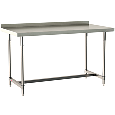 304 Stainless Steel TableWorx Work Tables with 304 SS Legs, I-Frame, and Optional Backsplash by Metro