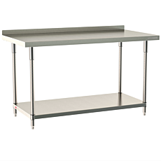 304 Stainless Steel TableWorx Work Tables with 304 SS Legs, Under Shelf and Optional Backsplash by Metro