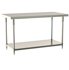 304 Stainless Steel TableWorx Work Tables with 304 SS Legs and Under Shelf by Metro