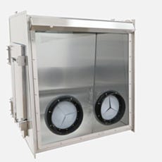 Stainless Steel Full-View Glove Box Isolator with Iris Ports