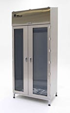 Garment Storage Cabinet Steel Sloped Top With Acrylic Window