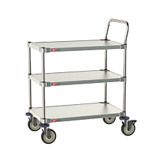 Type 316 All Stainless-Steel Cart, 3 Shelves, 18