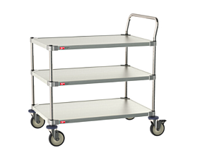 Type 316 All Stainless-Steel Cart, 3 Shelves, 24