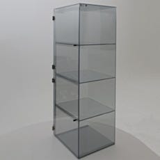 Vertically stacked 4-chamber, 2-door laboratory cabinet in SDPVC