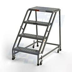 OSHA 4-Step EZY-Climb Steel Ladders with EZY-Tread or Grip Strut by EGA Products