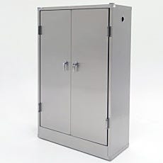 45 gallon stainless steel chemical storage cabinet for cleanrooms, hospitals, and labs