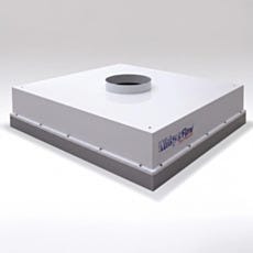 Cleanroom ceiling laminar flow diffuser with 12 inch duct collar and HEPA filter