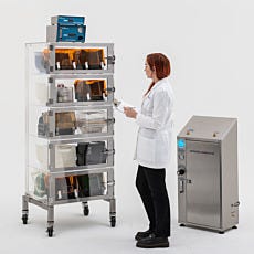 5 chamber clear acrylic desiccator