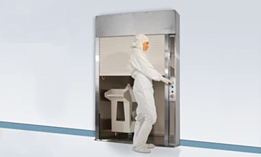 Roll-Up Pass-Through; SS, Floor Mount, 63.5