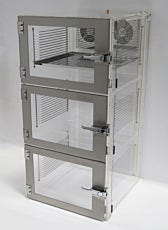 3-Chamber Acrylic Nitrogen Desiccator Cabinet, IsoDry Model