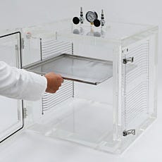 Acrylic vacuum chamber with front swing door and 1.5