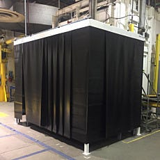Class 100 softwall cleanroom used for industrial radiography non-destructive testing (NDT)