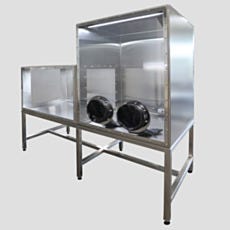 custom stainless steel glove box isolator