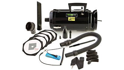 DataVac ESD-Safe Vacuum Cleaner with multiple cleaning attachments and accessories