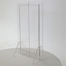 Sneeze Guard Plexiglass Shield for Desktops with Adjustable Width