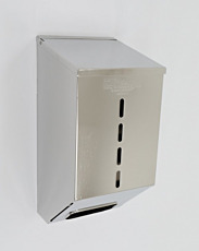 1 Compartment Wall Mounted Stainless Steel Gloves Dispenser