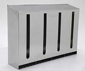 4 Compartment Wall Mounted Stainless Steel Gloves Dispenser