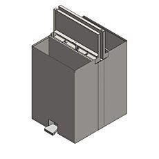 Double-sided cleanroom garment hamper in 304 stainless steel