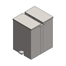 Double-sided cleanroom garment hamper in 304 stainless steel