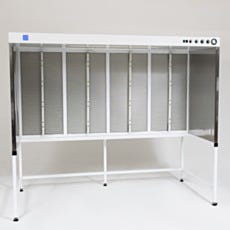 extra-tall horizontal laminar flow hood with ionizing bars