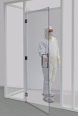 BioSafe Bi-Swinging Frameless Cleanroom Doors