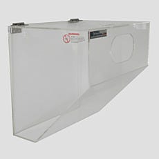 Wall-mount clear acrylic glove dispenser with single compartment