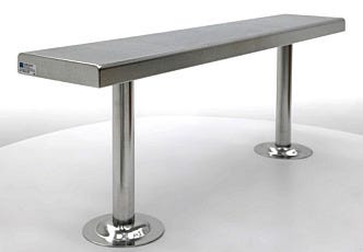 Floor Mounted Solid Top Two Post Bench